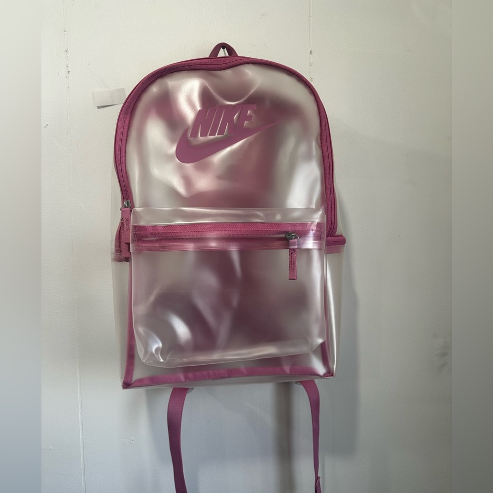 Nike Pink and Clear Backpack